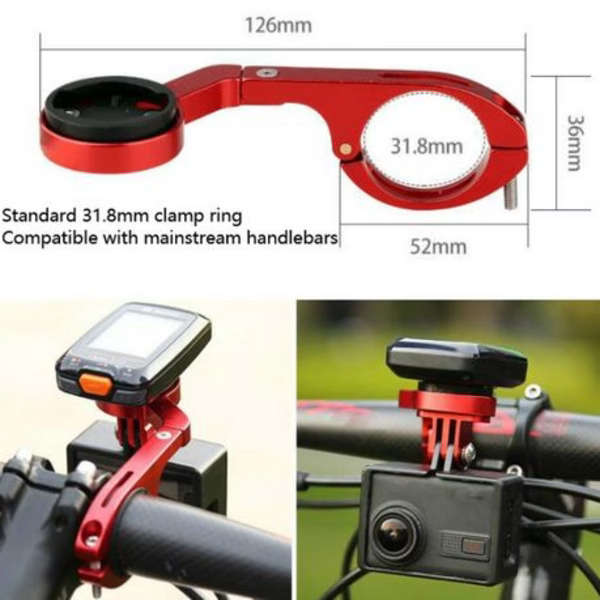 T4U Aluminium Out Front Garmin Mount with Torch Bracket