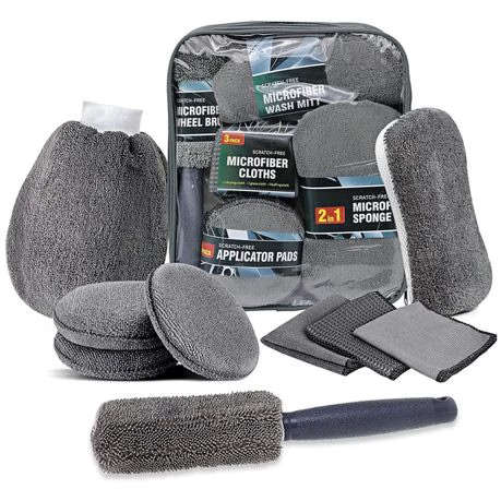 Premium 10-Piece Car Wash Kit with Grit Guard & Storage Bag
