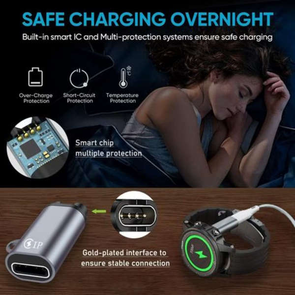 LOBO Charging Adapter Keyring for Garmin Smartwatches (8-Pin/Apple to Garmin)