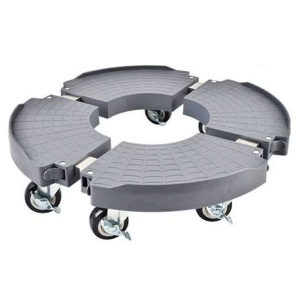 Adjustable, 8 Wheel Plant Caddy (Width 38.5-52CM) Black - Grey
