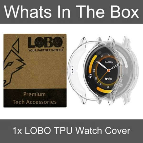 LOBO Cover with Integrated Screen Protector for Garmin Venu 3 - Clear