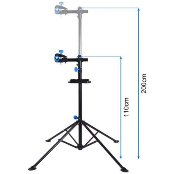 Bicycle Repair and Cleaning Stand - Twist Clamp - Black and Blue