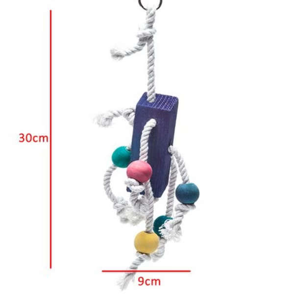 Parrot World Bird Toy Rope &amp; Wood (T-020)