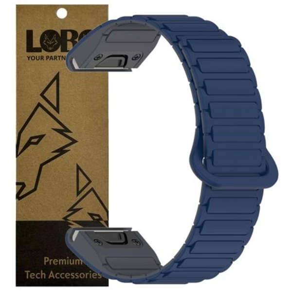 LOBO 20mm FastFit Magnetic Strap Compatible With Garmin Fenix 5S/6S/7S,Fenix 8-43mm etc - Blue, B...
