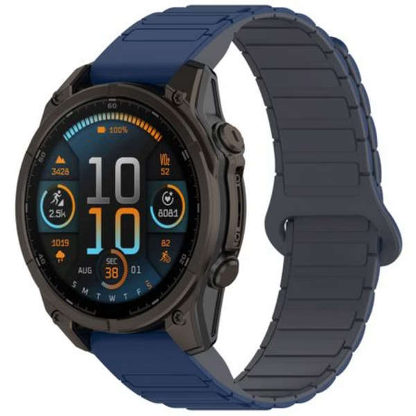 LOBO 20mm FastFit Magnetic Strap Compatible With Garmin Fenix 5S/6S/7S,Fenix 8-43mm etc - Blue, B...