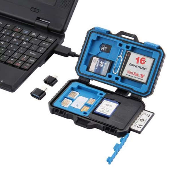 PULUZ Memory Card Reader &amp; 22-in1 Waterproof Memory Card Holder