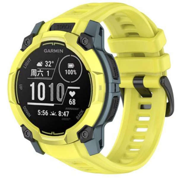 LOBO Silicone Strap Compatible With Garmin Instinct 3 - 50mm Models - Yellow