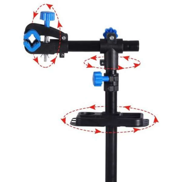 Bicycle Repair and Cleaning Stand - Twist Clamp - Black and Blue