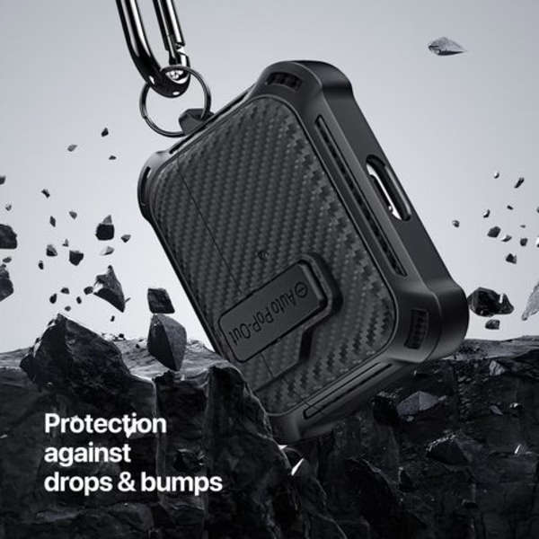 Dux Ducis TPU+PC Case with Carabiner for Apple Pods 3 (PECI Series)White - Black