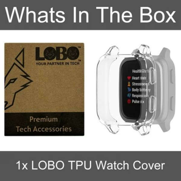 LOBO Cover with Integrated Screen Protector for Garmin Venu Sq2 - Clear