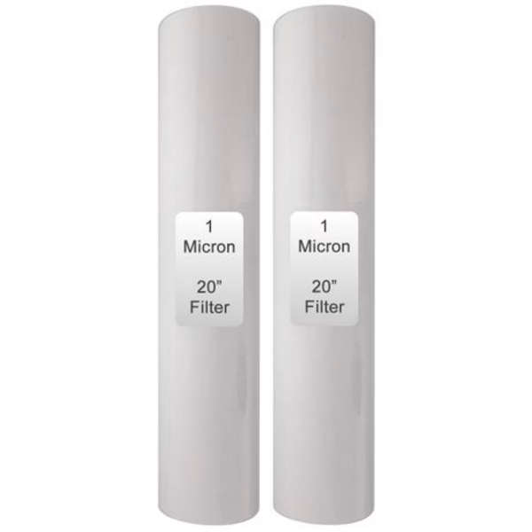 20-inch Replacement Big Blue Filter Set - 3 Piece (2x 1 Micron PP &amp; 1x Carbon)
