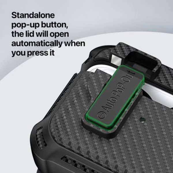 Dux Ducis TPU+PC Case with Carabiner for Apple Pods 3 (PECI Series)White - Black