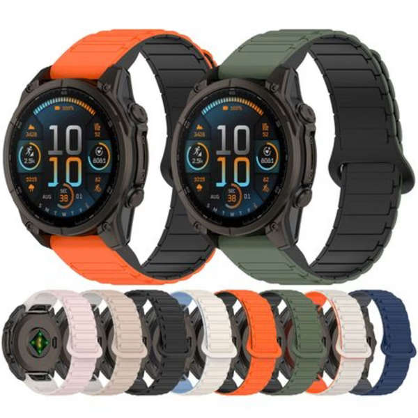 LOBO 20mm FastFit Magnetic Strap Compatible With Garmin Fenix 5S/6S/7S,Fenix 8-43mm etc - Blue, B...