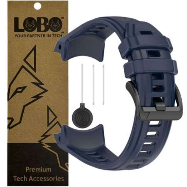 LOBO Silicone Strap Compatible With Garmin Instinct 3 - 50mm Models - Navy Blue