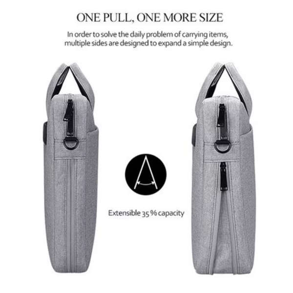 Dj06 Series 13.3 Inch Multi-Functional Laptop Bag - Grey