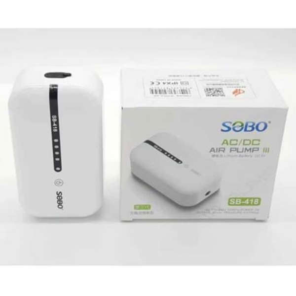 SOBO AC/DC Air Pump With Lithium Battery (Double Outlet)
