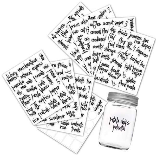 168 Piece Kitchen/Pantry Adhesive Label Set