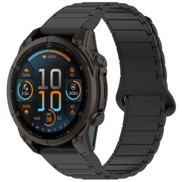 LOBO 22mm FastFit Magnetic Strap Compatible With Garmin Fenix 5/6/7/8, 965, Epix etc. - Black