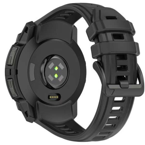 LOBO Silicone Strap Compatible With Garmin Instinct 3 - 50mm Models - Black
