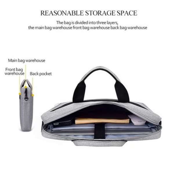 Dj06 Series 13.3 Inch Multi-Functional Laptop Bag - Grey