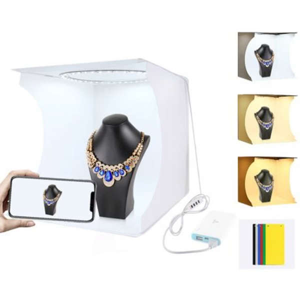 PULUZ 30cm Photo Box with Ring Light (6 Colour Backdrops)