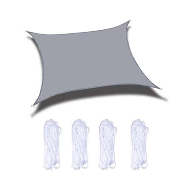 T4U Waterproof Oxford Nylon Sun Sail (5m x 2m) - Grey