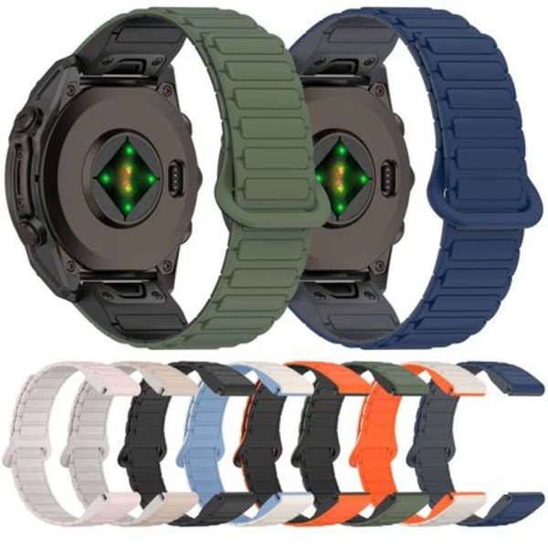 LOBO 20mm FastFit Magnetic Strap Compatible With Garmin Fenix 5S/6S/7S,Fenix 8-43mm etc - Blue, B...