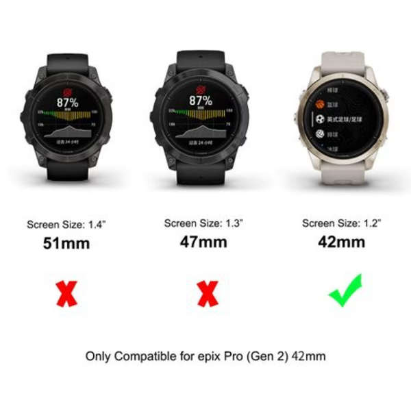 2x ENKAY Screen Protectors with 3D Edge for Garmin Epix Pro Gen 2 42mm