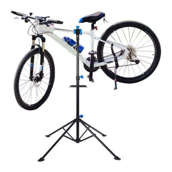 Bicycle Repair and Cleaning Stand - Twist Clamp - Black and Blue