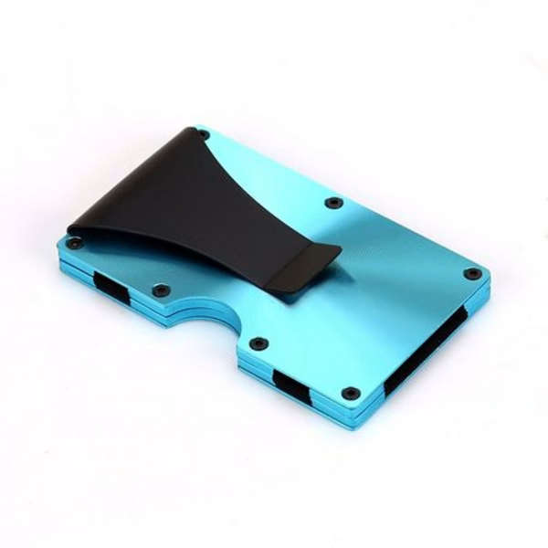 T4U Aluminium Minimalist Card Holder &amp; Money Clip RFID Blocking