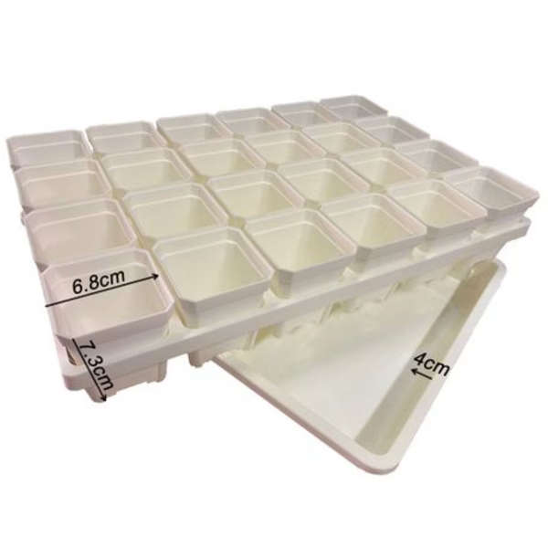 24 Seed Starter Pots with Holder &amp; Drip Tray