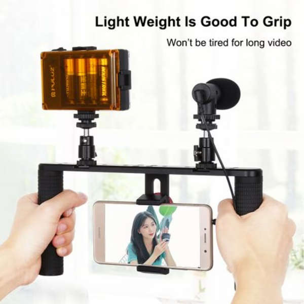 PULUZ Vlogging Smartphone Video Rig Kit with LED Video Light