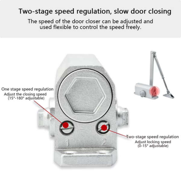 Automatic Hydraulic Door Closer Overhead Concealed Silent Slow Gate Closer