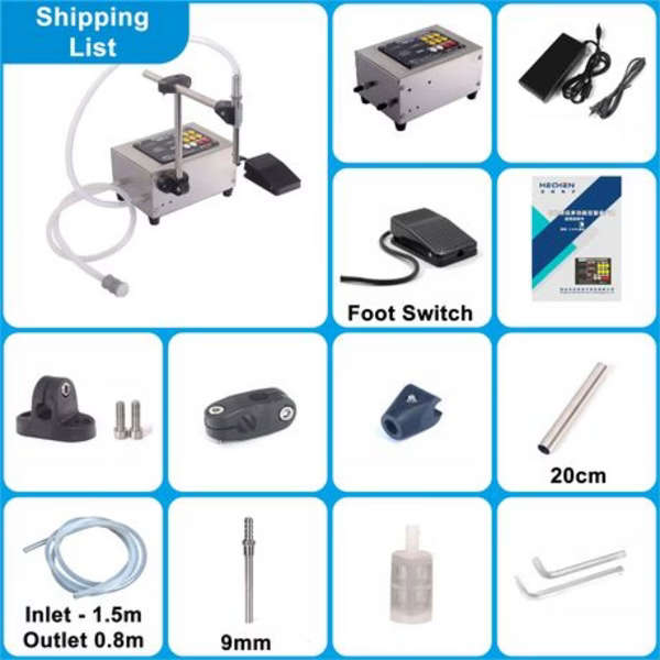 Multifunctional Quantitative Filler Machine with Foot Switch - 1-5000ml