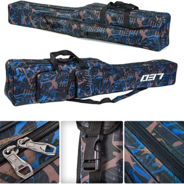 LEO Heavy-Duty Waterproof Fishing Rod Bag with Large Capacity Storage