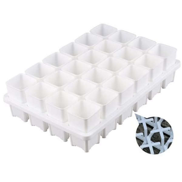 24 Seed Starter Pots with Holder &amp; Drip Tray