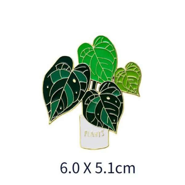 Anthurium &amp; Monstera Plant Magnet Set with Floating Display Frames