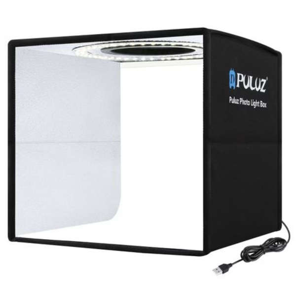 PULUZ 25cm LED Photo Softbox with 12 Colour Backdrops