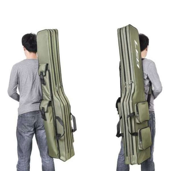 LEO Heavy-Duty Waterproof Fishing Rod Bag with Large Capacity Storage