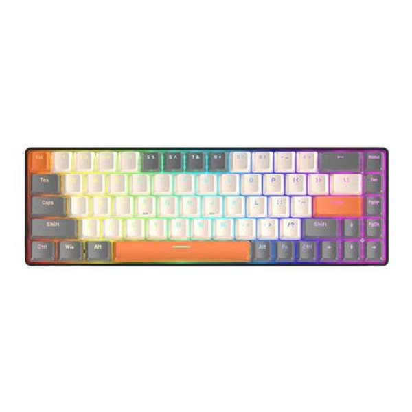 T8 RGB Wired Mechanical Gaming Keyboard Blue Switch - Grey Orange