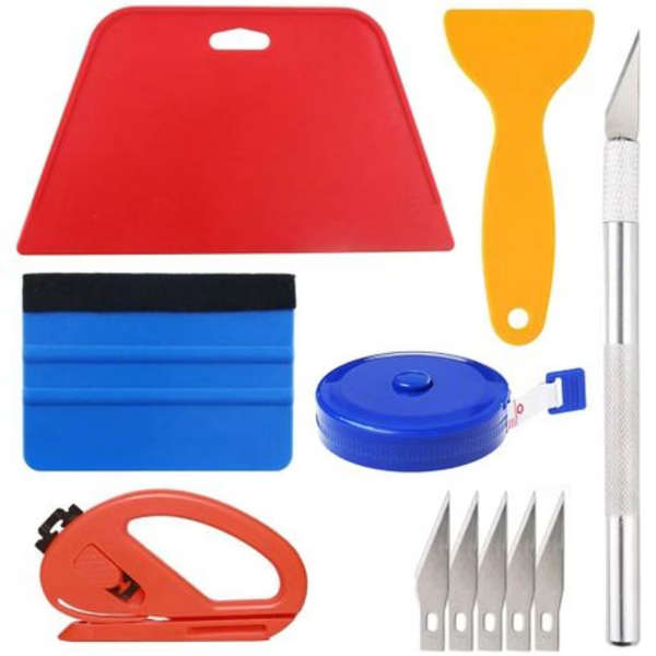 Vinyl Application Tool Kit - 11 Piece DIY Set for Wraps, Decals &amp; Tints