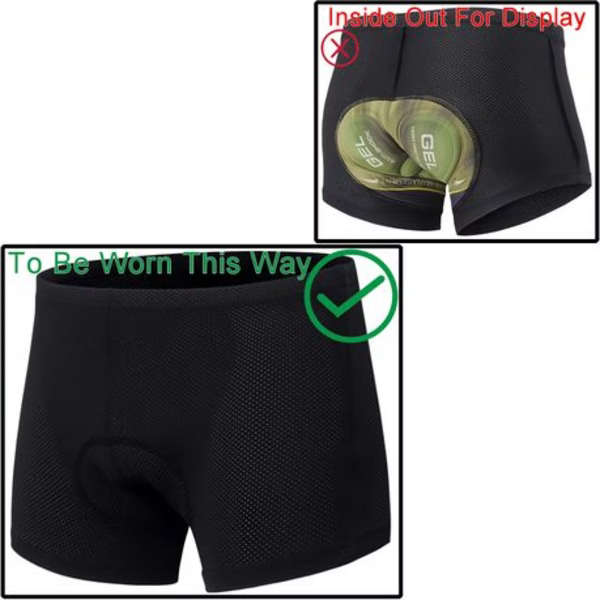 ARSUXEO Mens Cycling Underwear/Undershorts (9D-Gel Pad-Moisture Management)