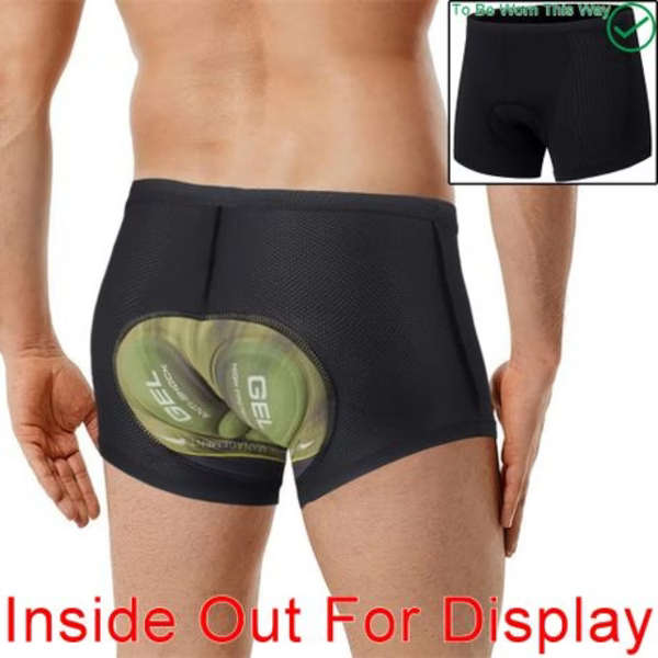 ARSUXEO Mens Cycling Underwear/Undershorts (9D-Gel Pad-Moisture Management)