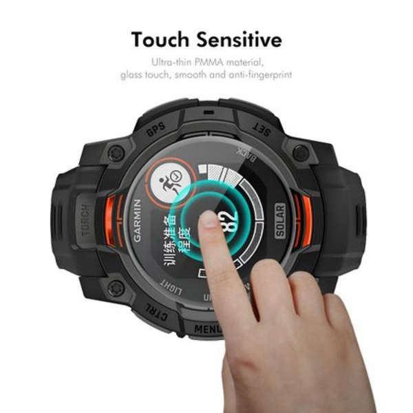 2 PCS WILK Screen Protectors with 3D Edge for Garmin Instinct 3 Solar 45mm