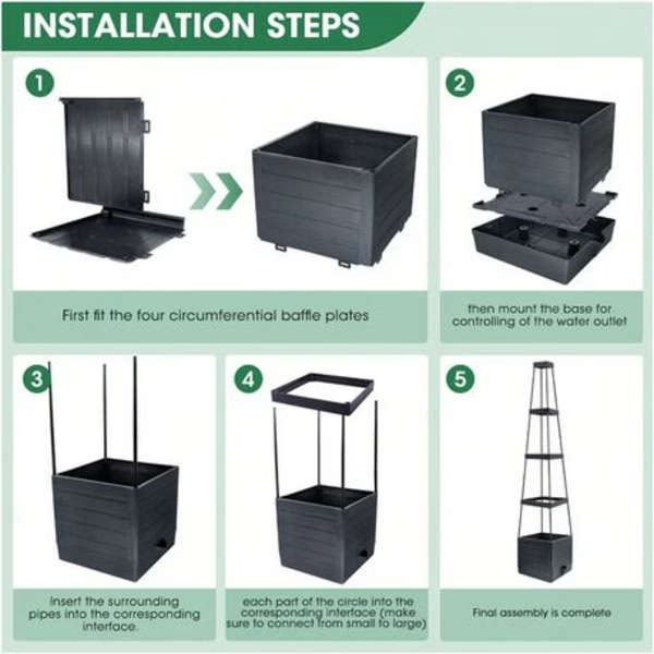 4-Tier Tomato Trellis Planter Kit with Clips and Garden Wire - 150cm High