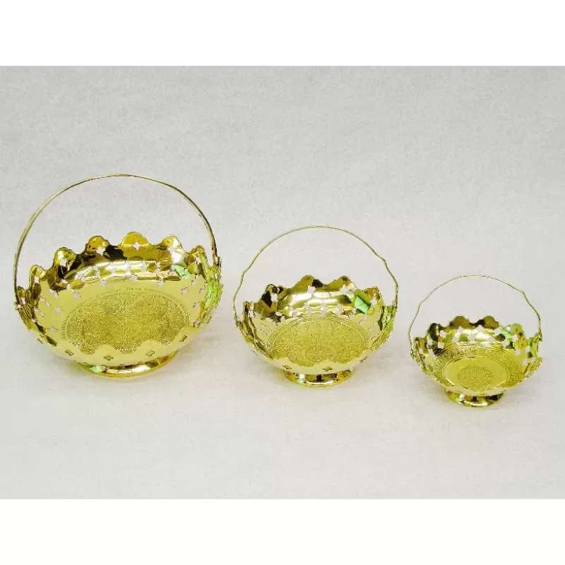 Baskets with handles, 3 Piece Set