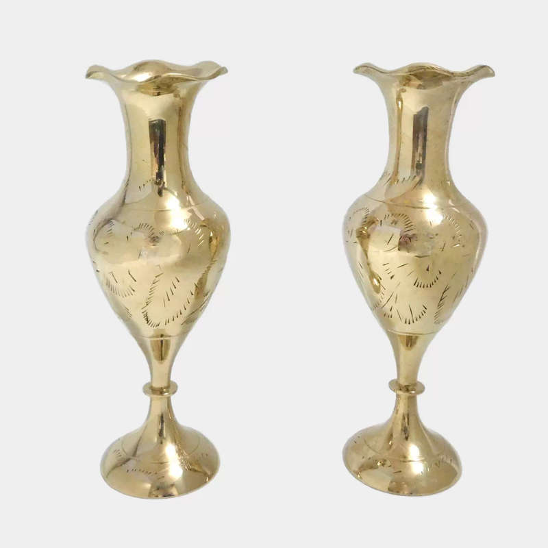 Brass Vase Pair (4 inch)