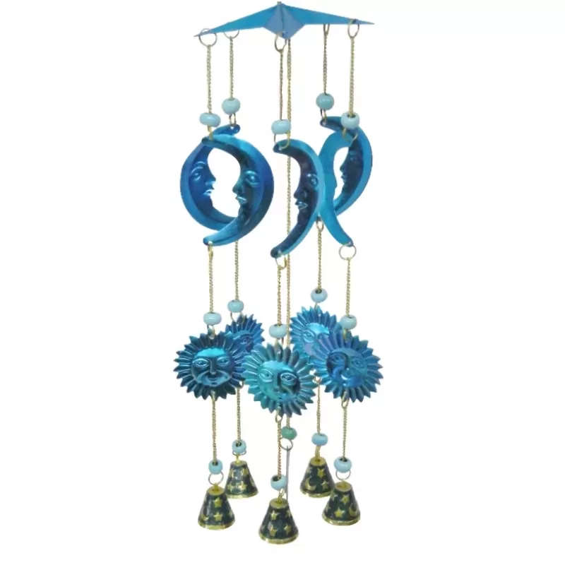 Blue Star Sun Moon Windchime