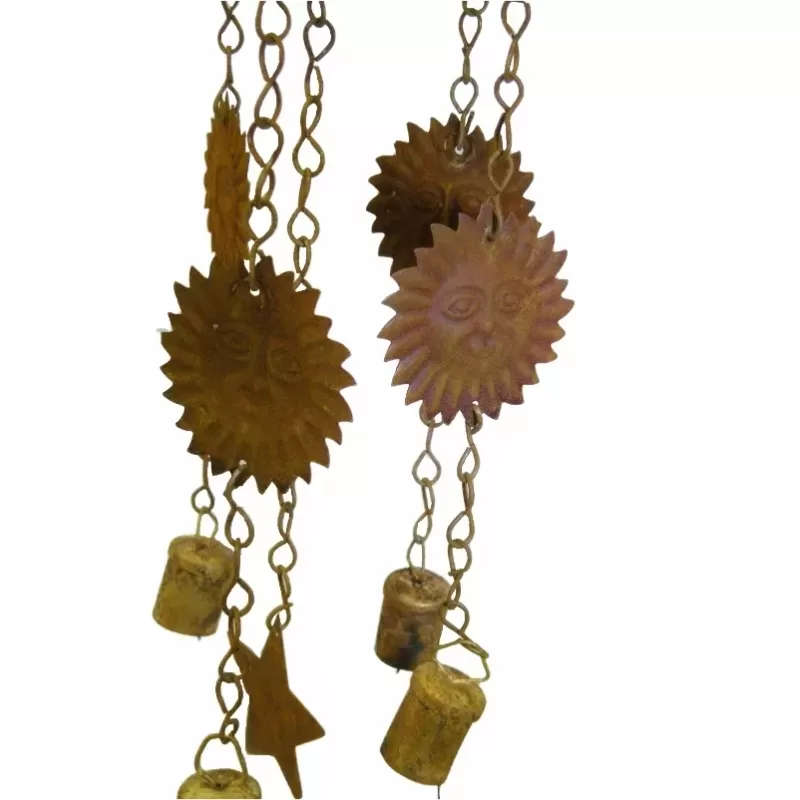 Rustic Windchime Sun Moon Star