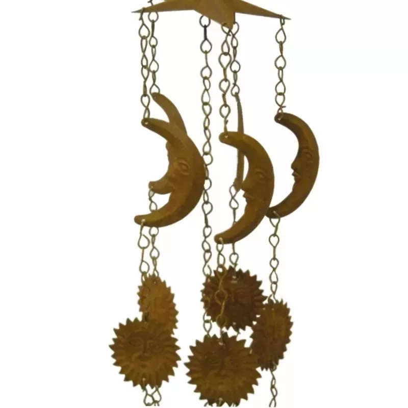 Rustic Windchime Sun Moon Star